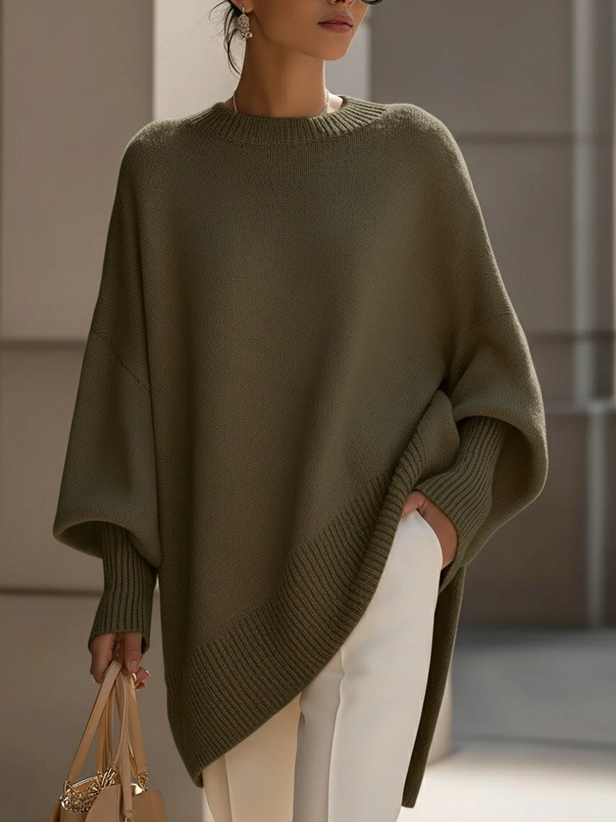 Jenny | Oversized Draped Wide-Neck Sweater