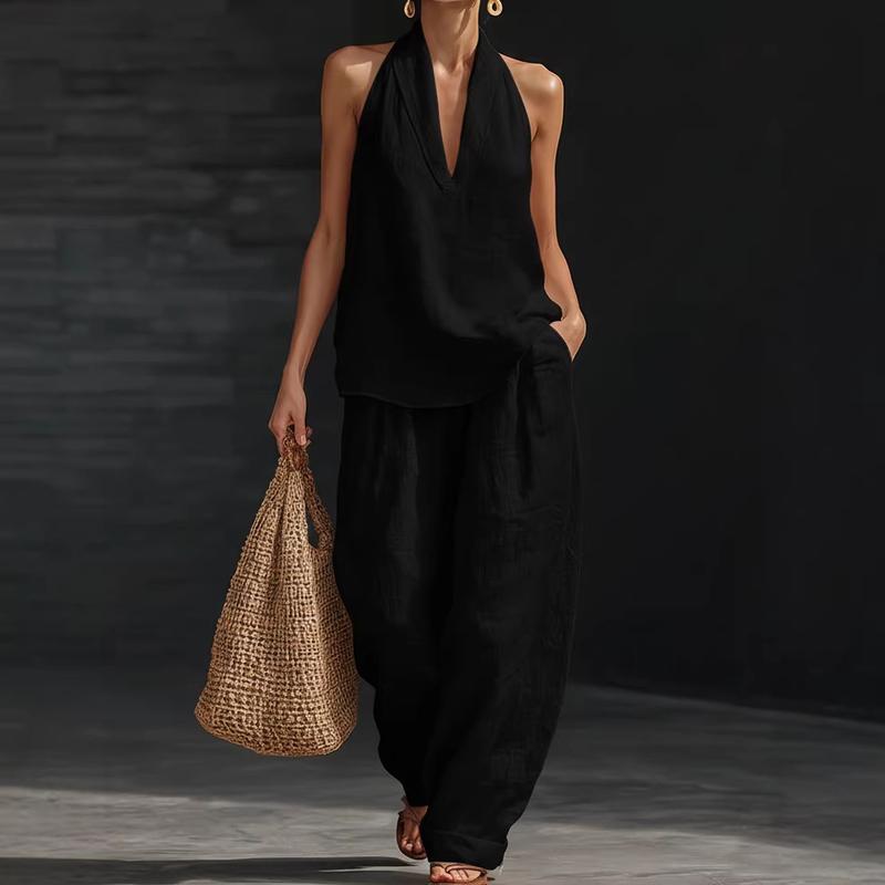 AINHOA | LINEN-TEXTURED TWO-PIECE SET