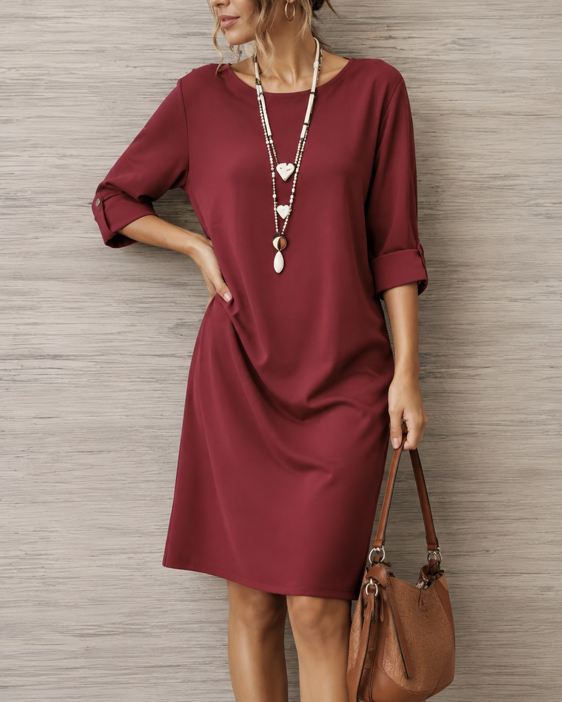 Leanne | Flattering Flowing Midi Dress
