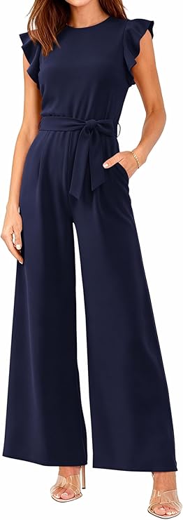 Victoria | Belted Wide-Leg Jumpsuit
