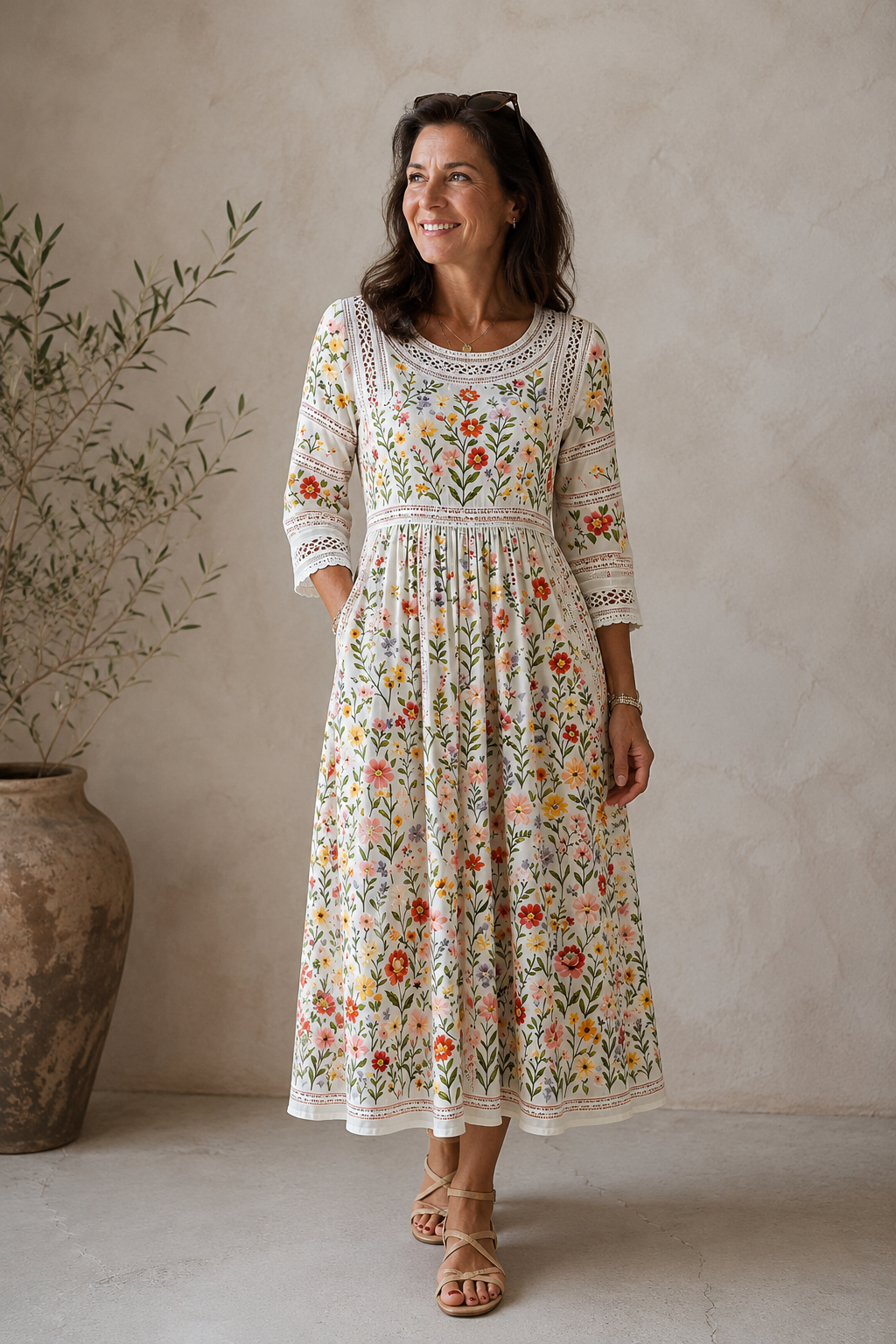 Daisy | Floral Midi Dress