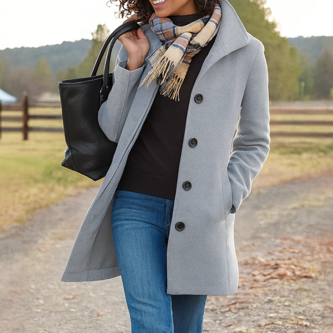 Noelle | Heritage Wool Button Coat