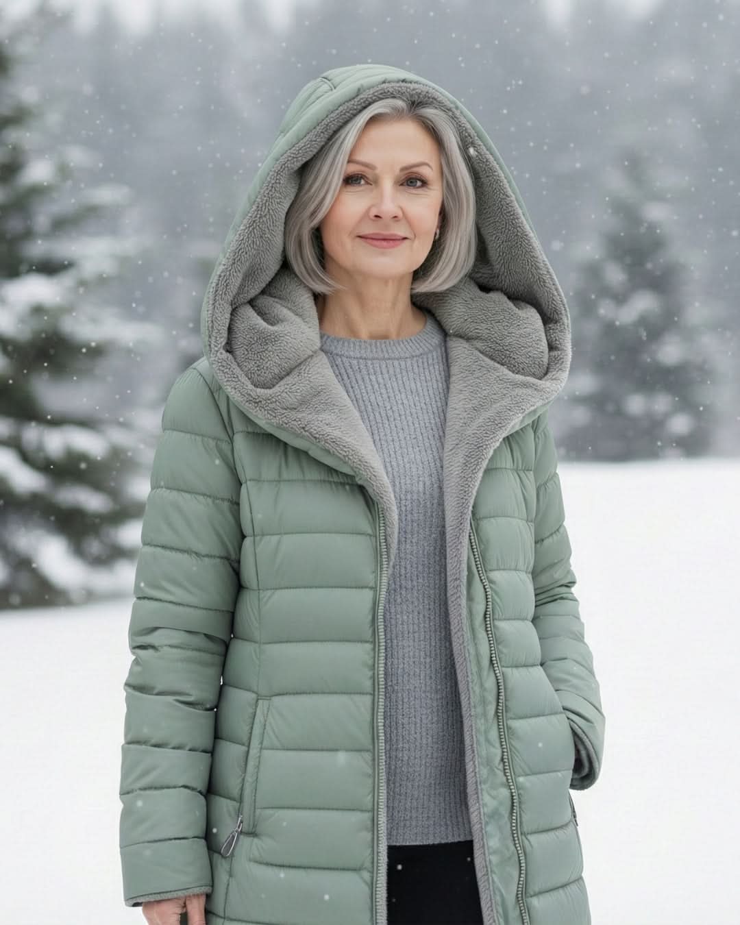 Hazel | Fleece-Lined A-Line Quilted Winter Jacket