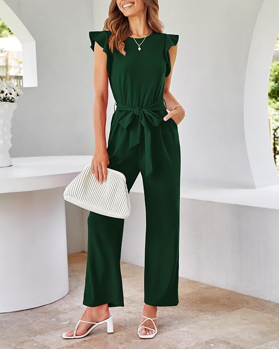 Victoria | Belted Wide-Leg Jumpsuit