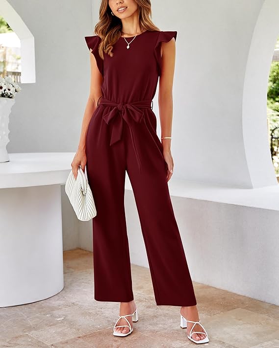Victoria | Belted Wide-Leg Jumpsuit