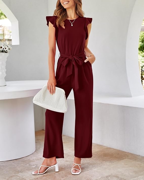 Victoria | Belted Wide-Leg Jumpsuit