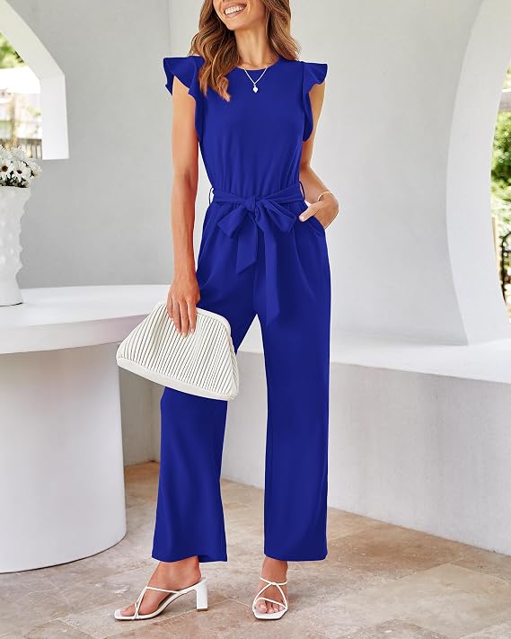 Victoria | Belted Wide-Leg Jumpsuit