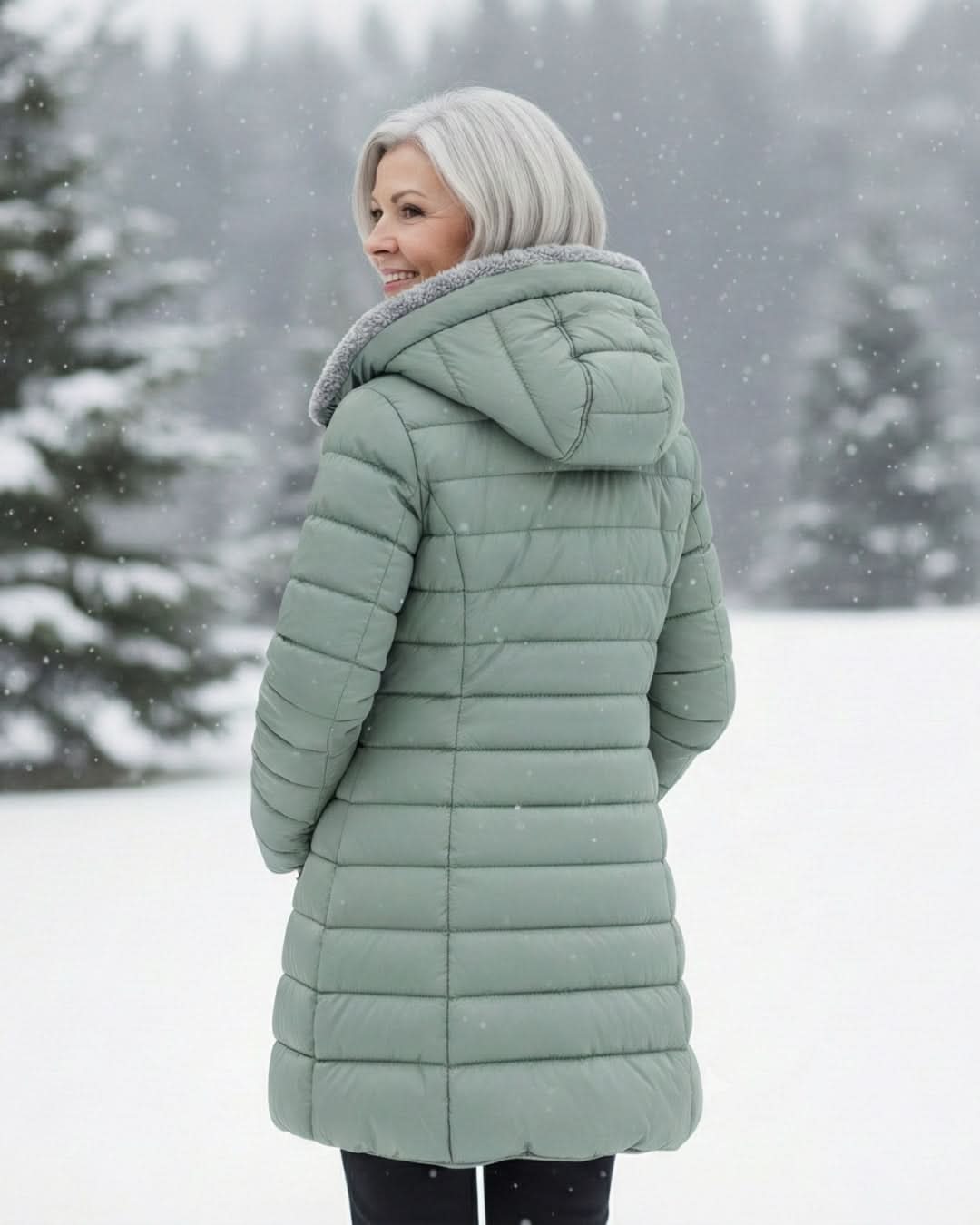 Hazel | Fleece-Lined A-Line Quilted Winter Jacket