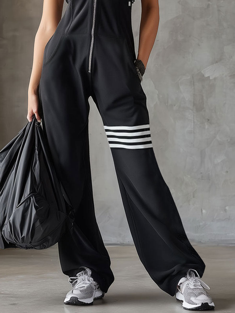 Giada | Retro Sports Tracksuit with Hood and Stripes