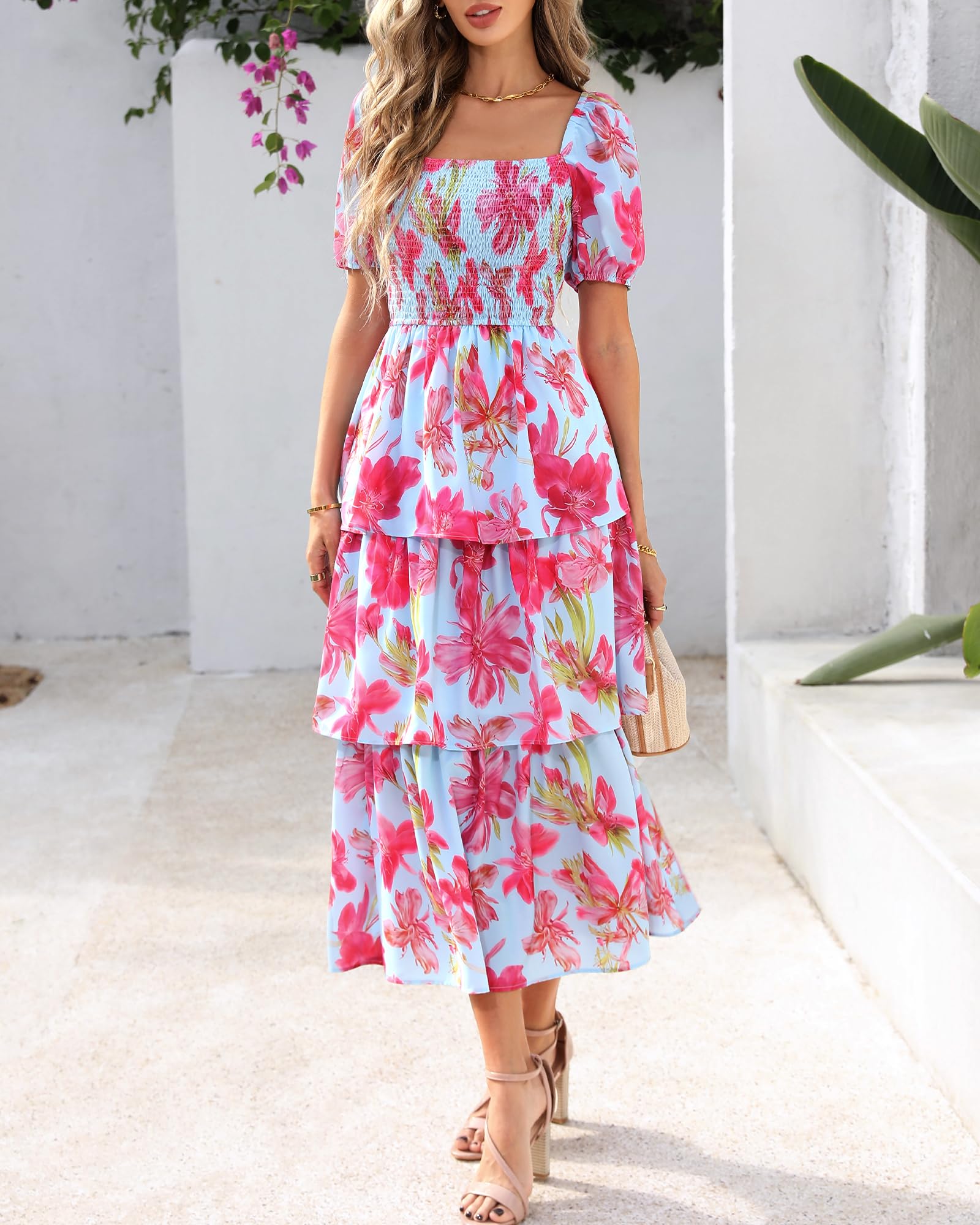 Ava | Floral Short Sleeve Dress