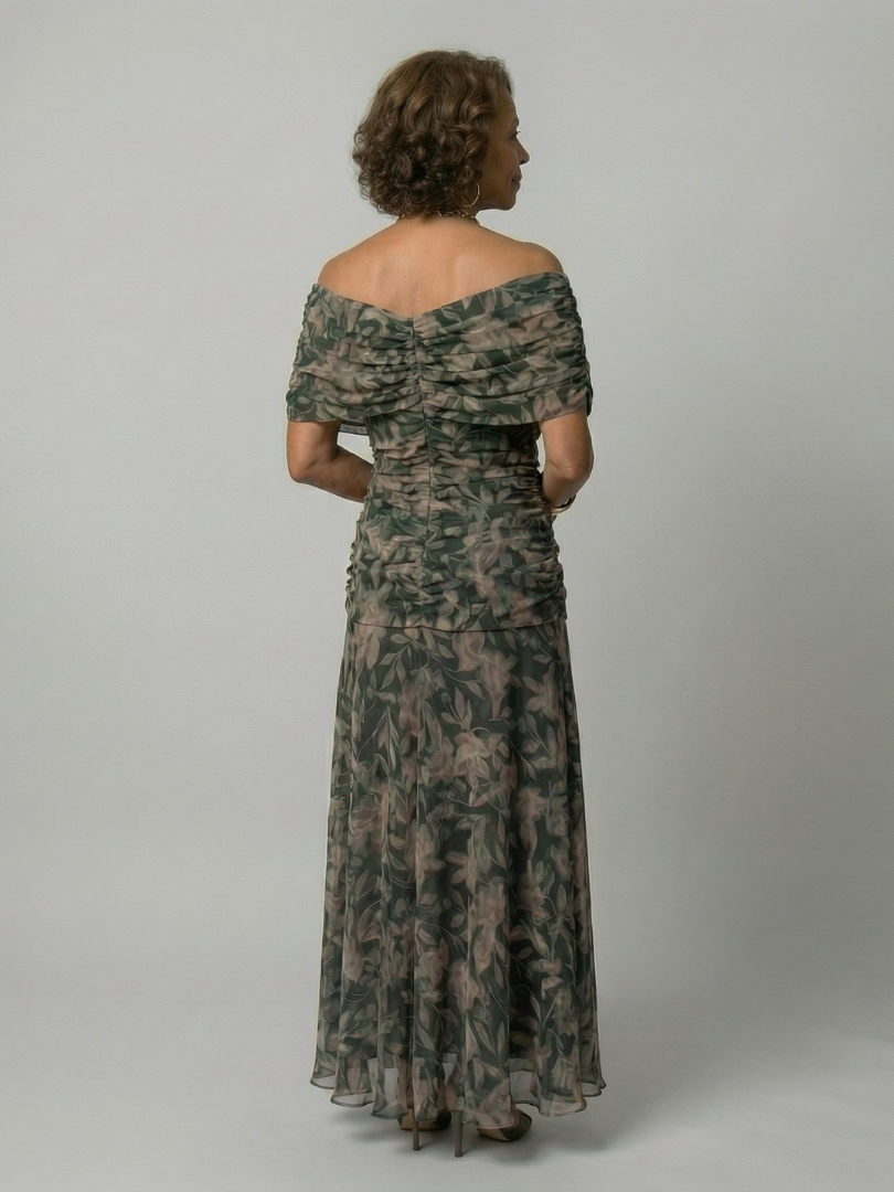 Ruth | Off Shoulder Flow Midi Dress