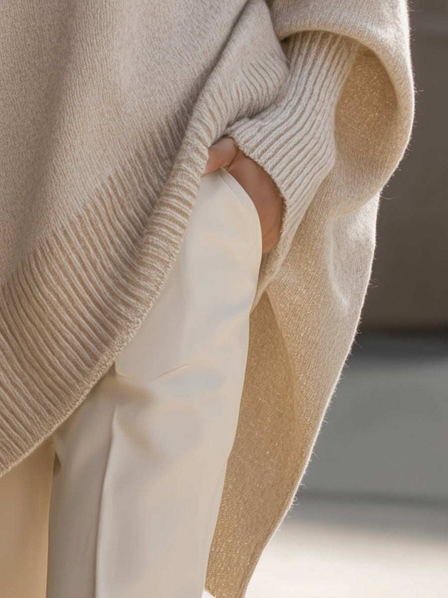 Jenny | Oversized Draped Wide-Neck Sweater