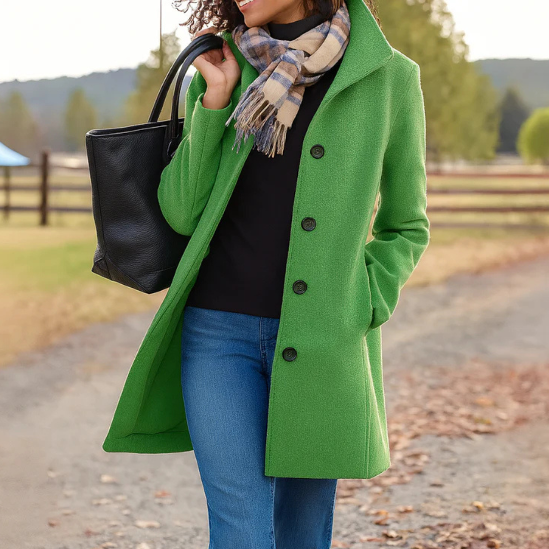 Noelle | Heritage Wool Button Coat