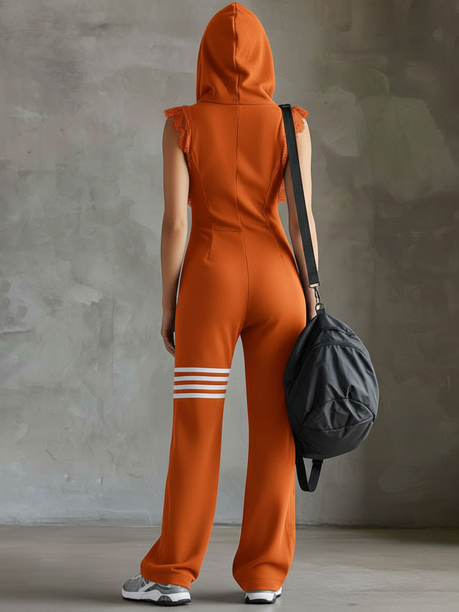 Giada | Retro Sports Tracksuit with Hood and Stripes