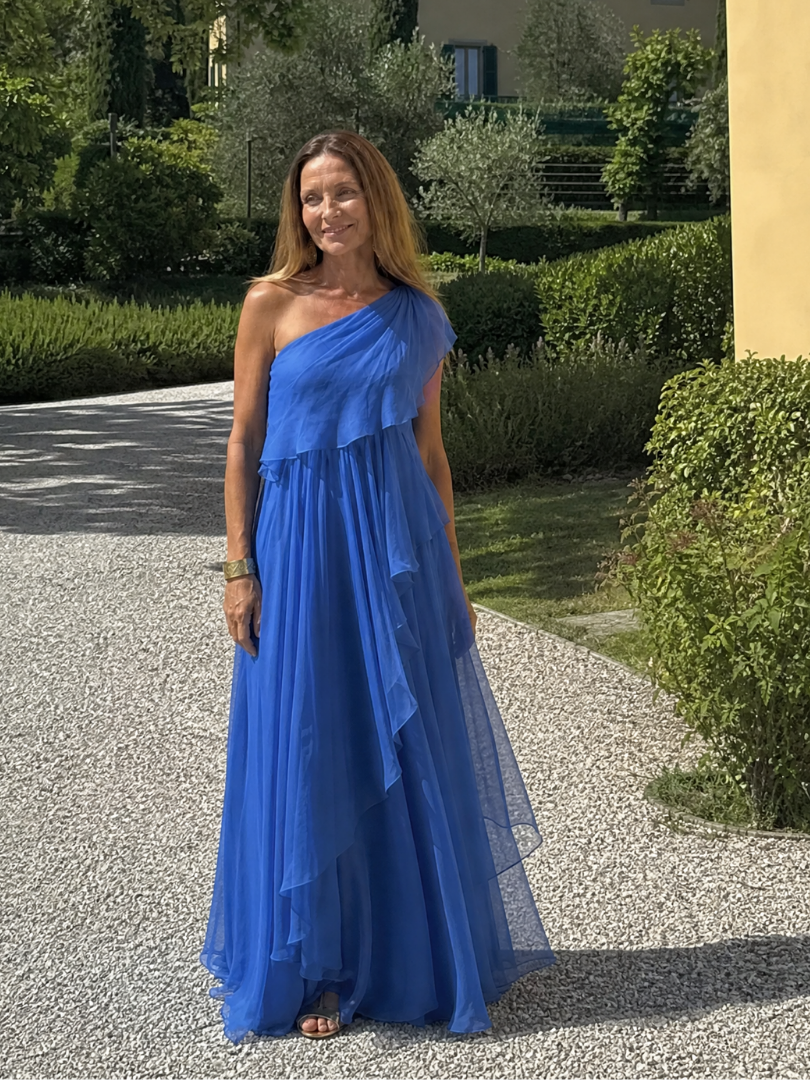Emilia | One-Shoulder Chiffon Maxi Dress