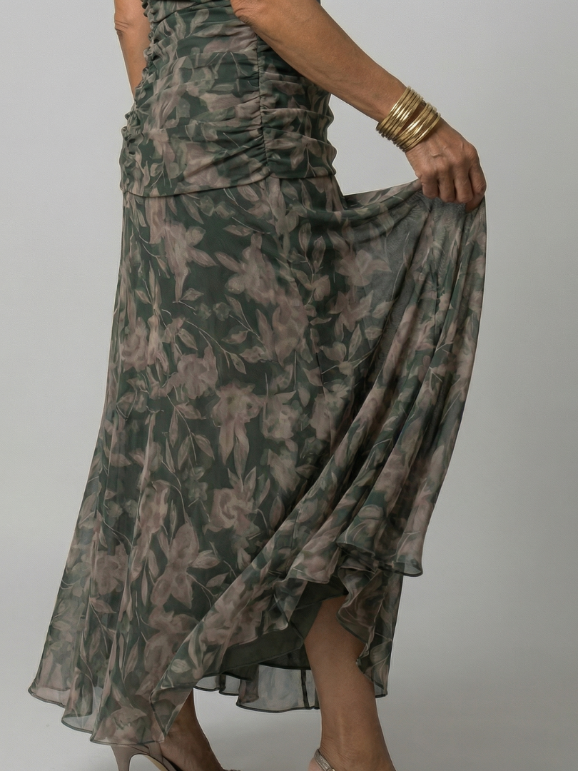 Ruth | Off Shoulder Flow Midi Dress