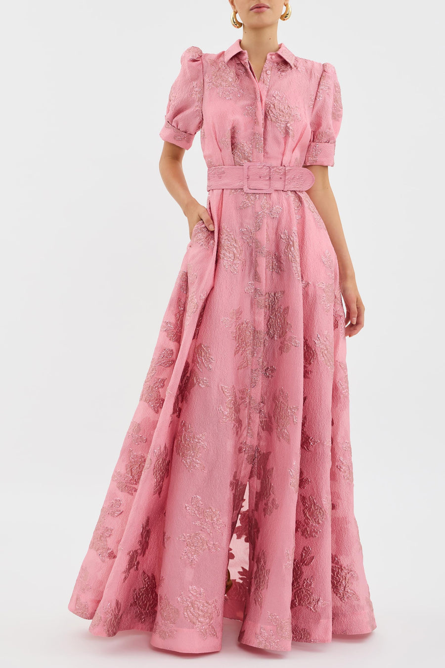 Anneliese | Belted Floral Gown
