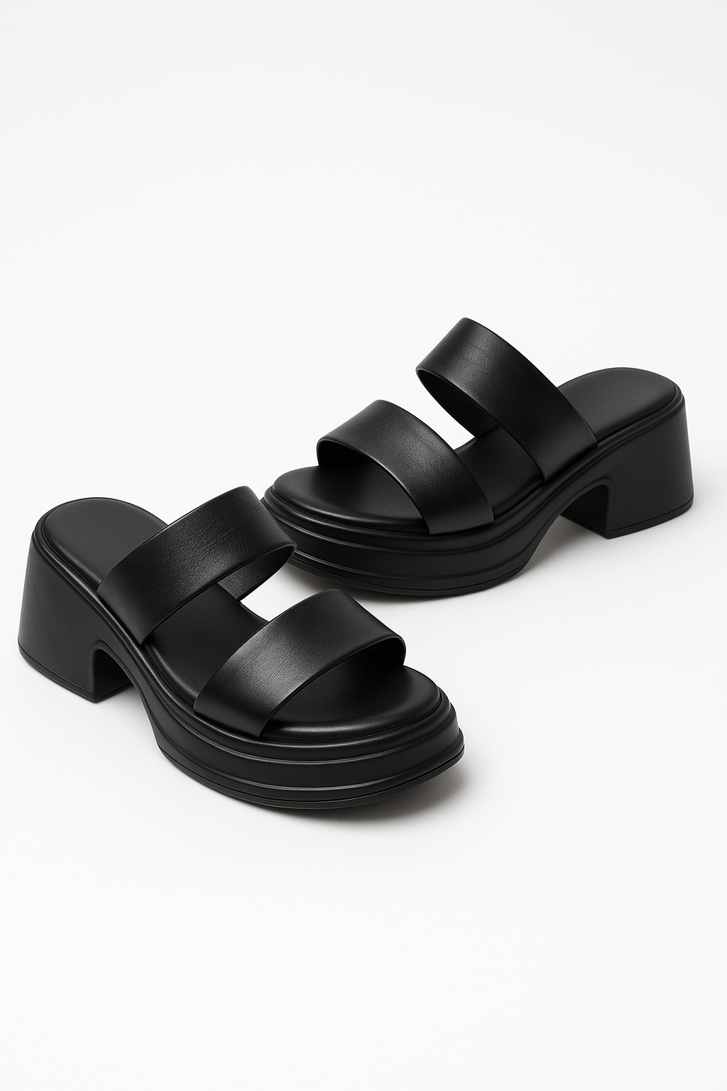 Colette | Calf Leather Chunky High Heel Sandals