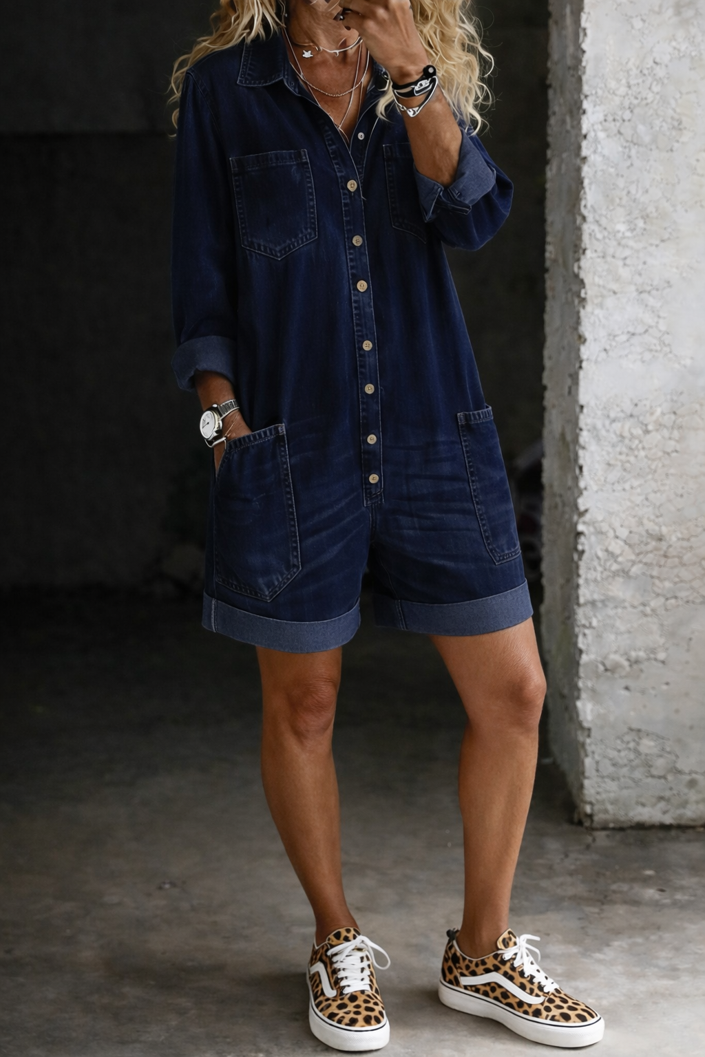 Nora | Casual Short Jumpsuit with Patch Pockets
