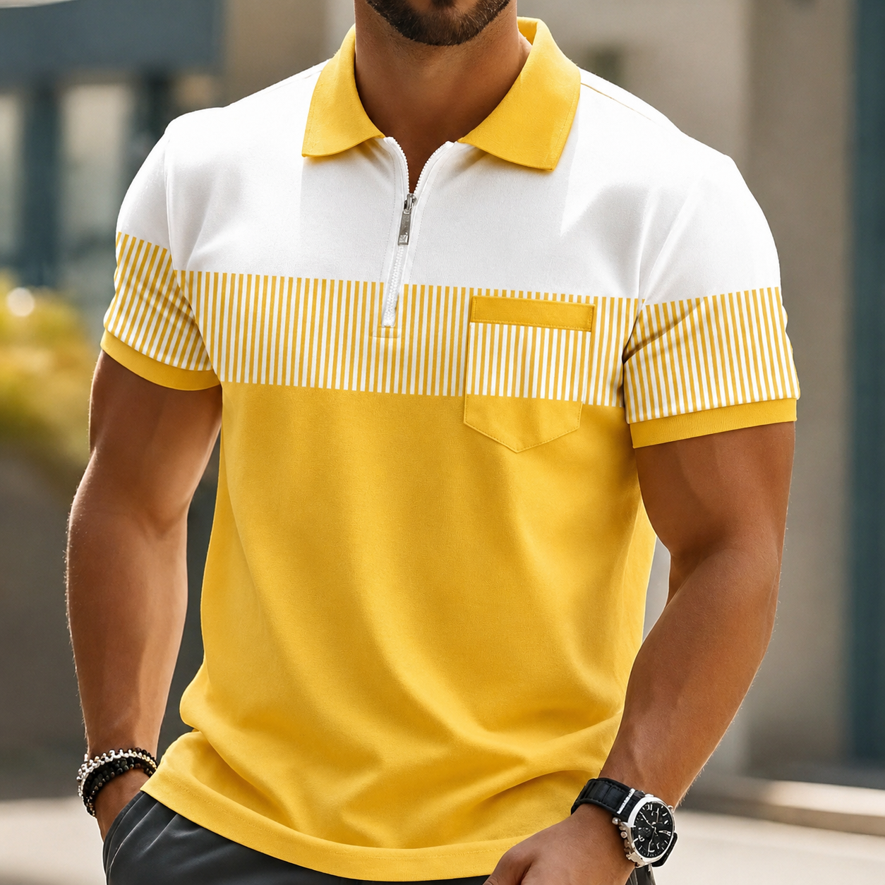 Jeffrey | Elegant Zip Polo
