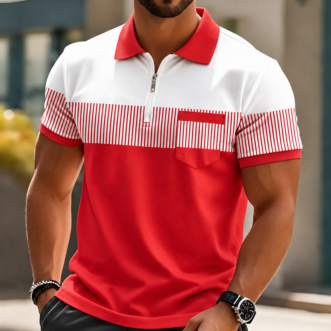 Jeffrey | Elegant Zip Polo