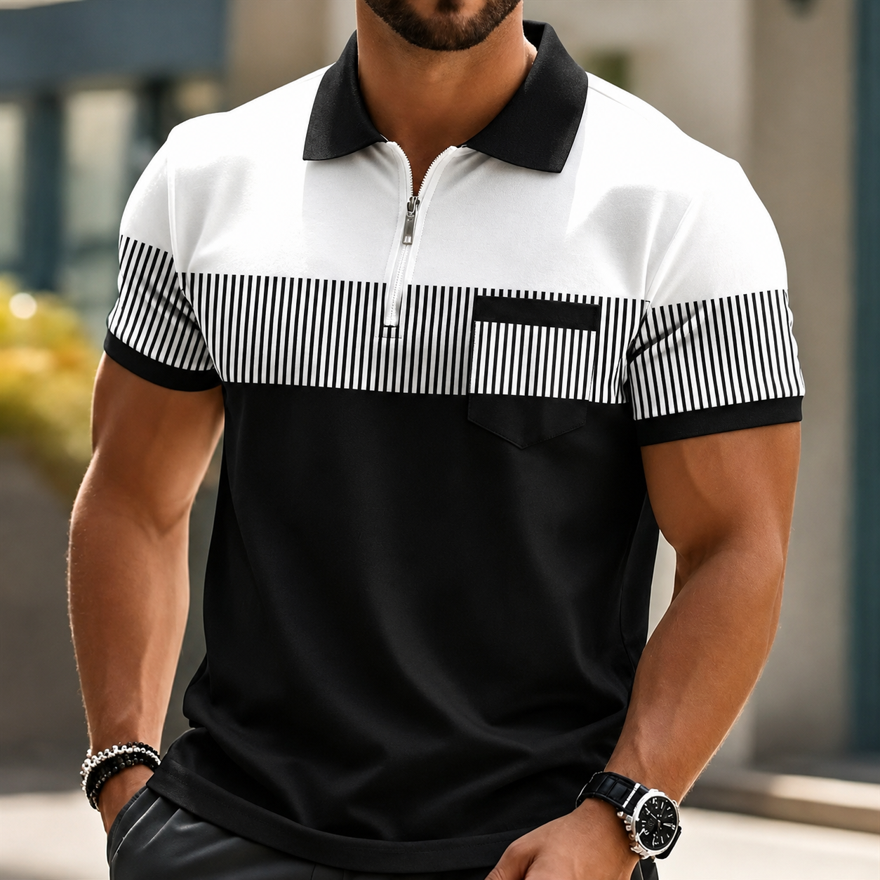 Jeffrey | Elegant Zip Polo