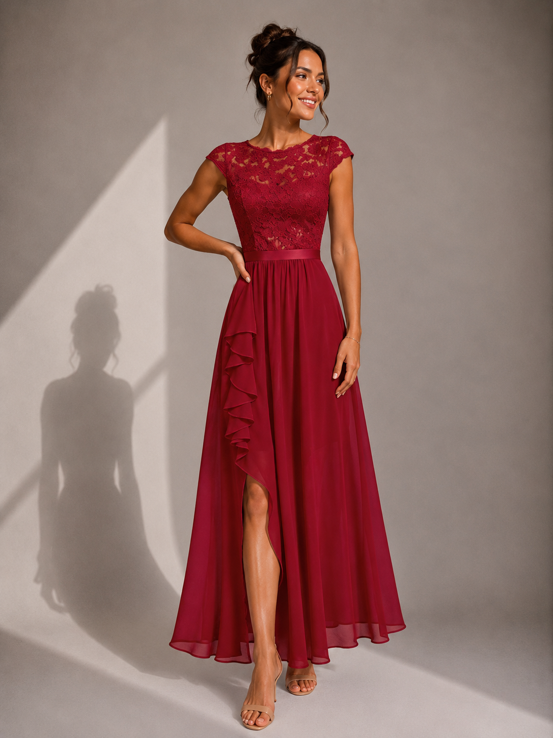 Rosaline | Graceful Lace Cocktail Maxi Dress