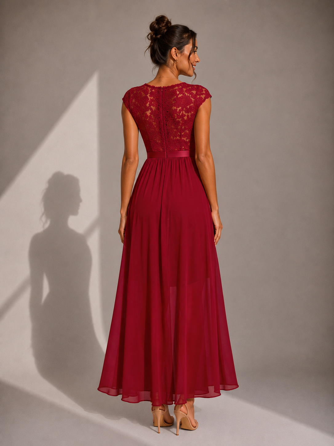 Rosaline | Graceful Lace Cocktail Maxi Dress