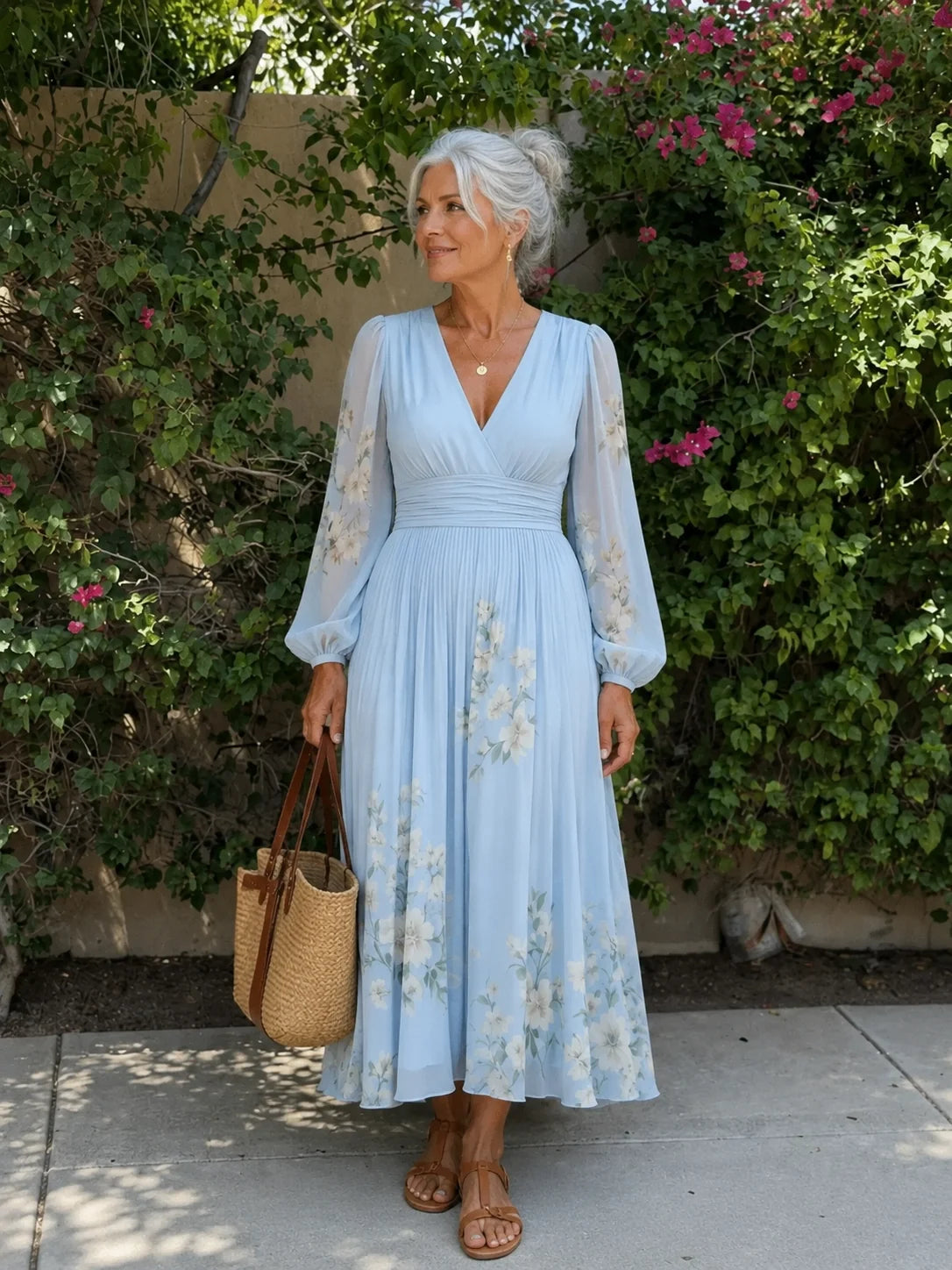 Mathilda | Floral Chiffon Dress