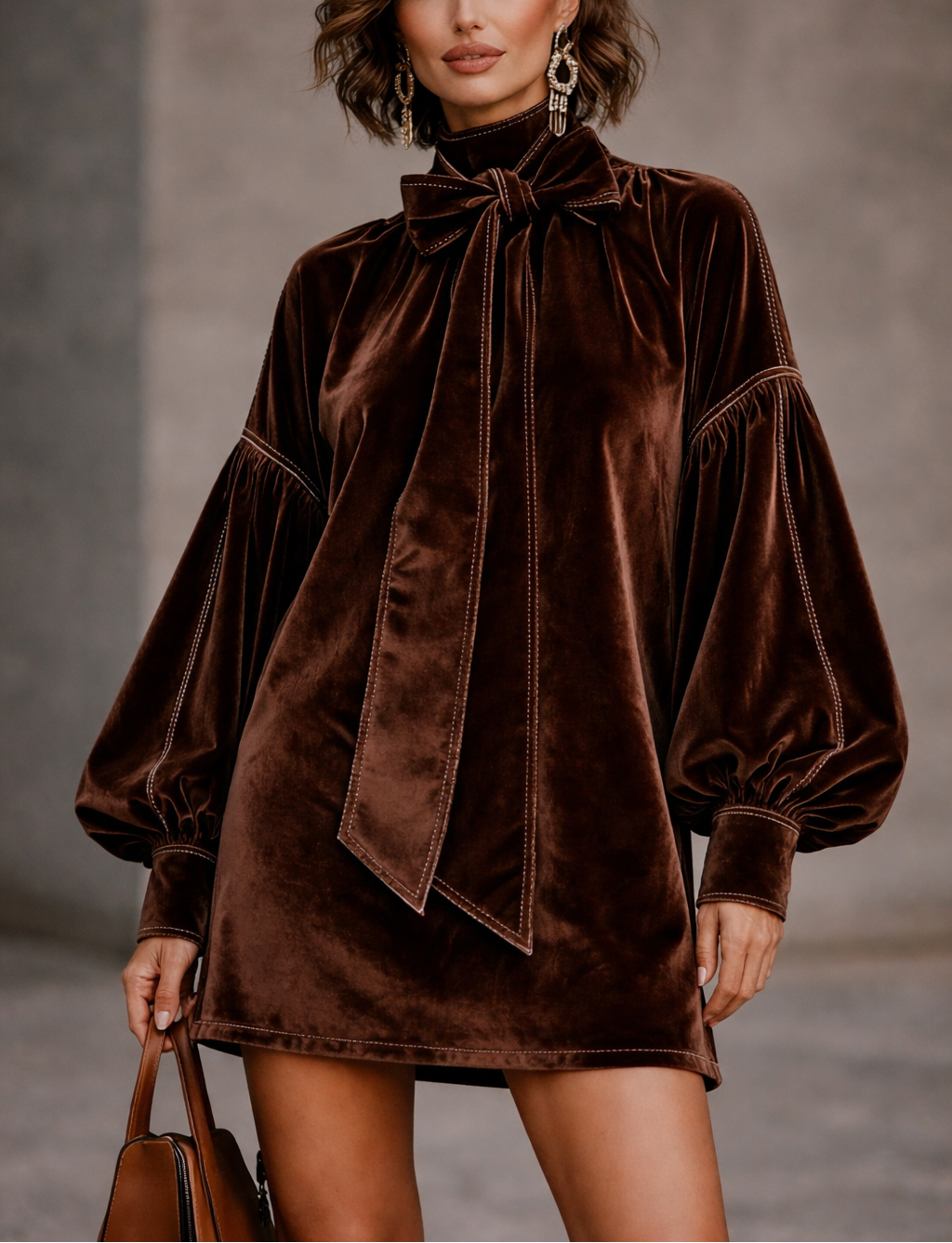 Octavia | Elegant Velvet Mini Dress