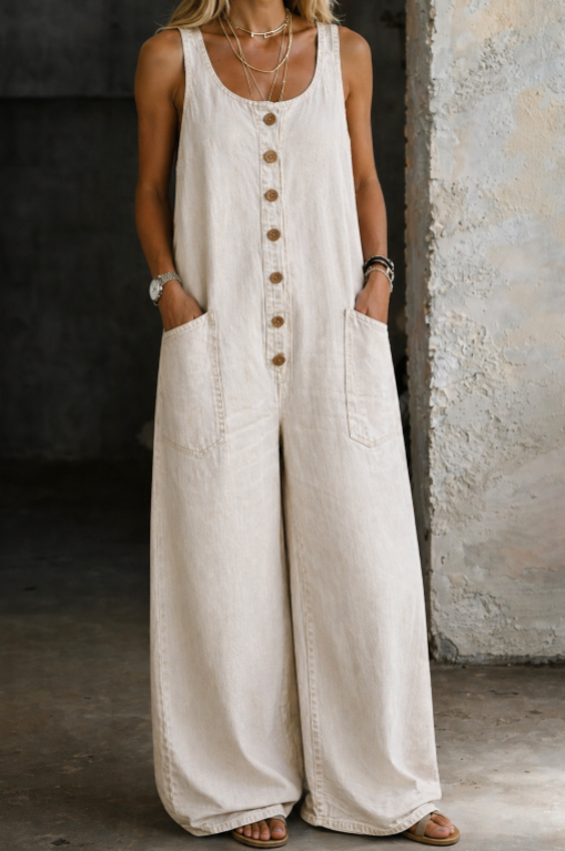 Saylor | Vintage Washed Cotton Denim Overalls