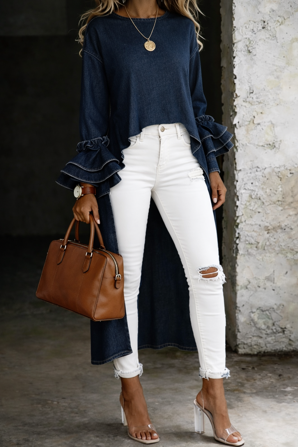 Ashley | Casual V-Neck Top with 3/4 Sleeves