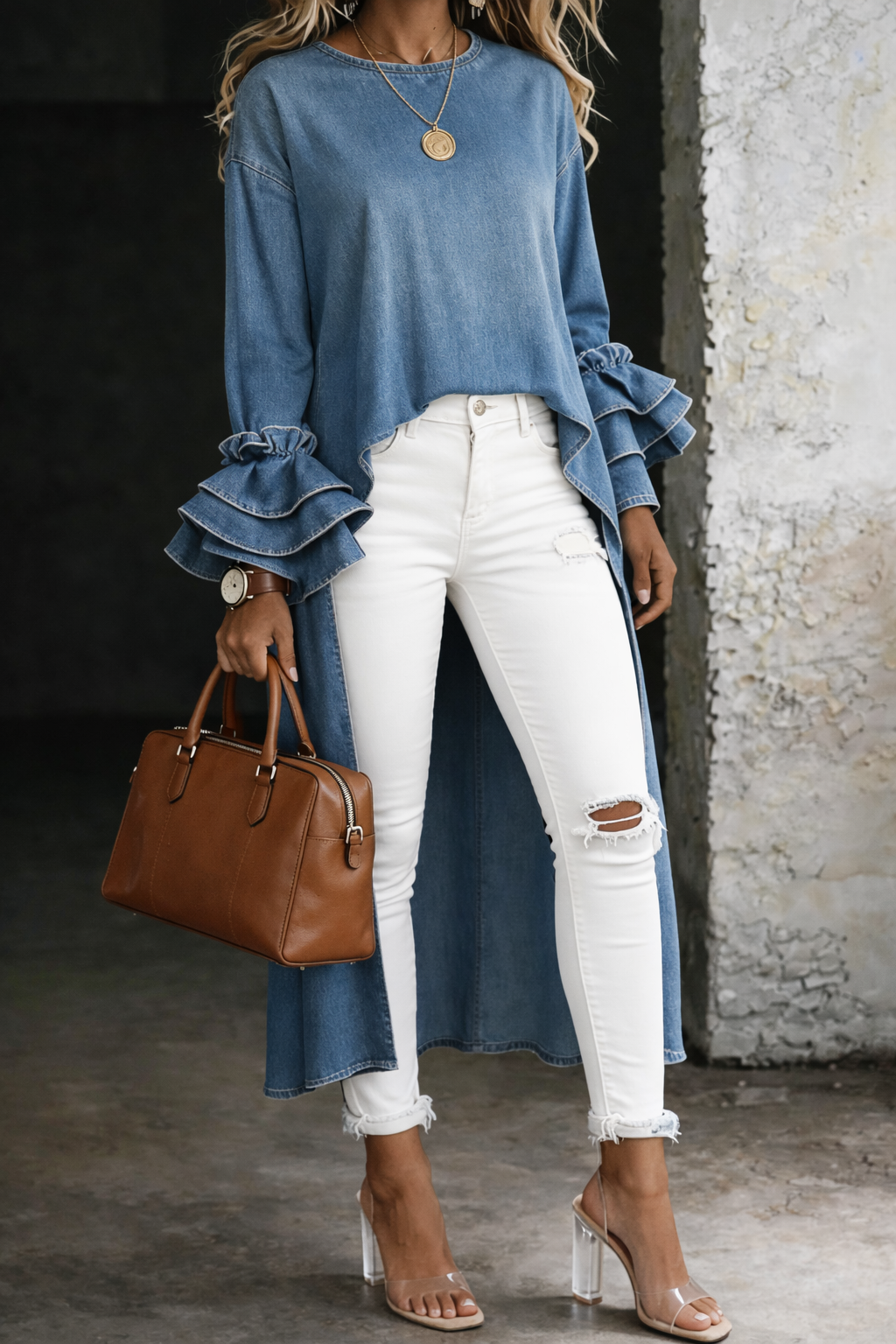 Ashley | Casual V-Neck Top with 3/4 Sleeves