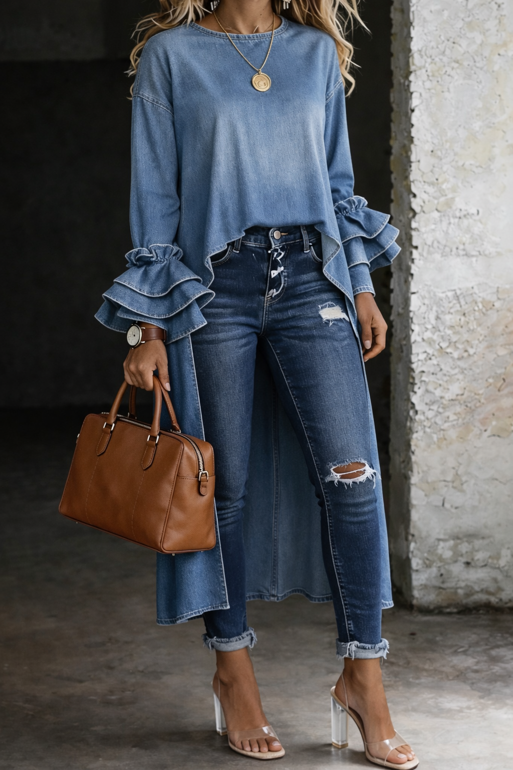 Ashley | Casual V-Neck Top with 3/4 Sleeves