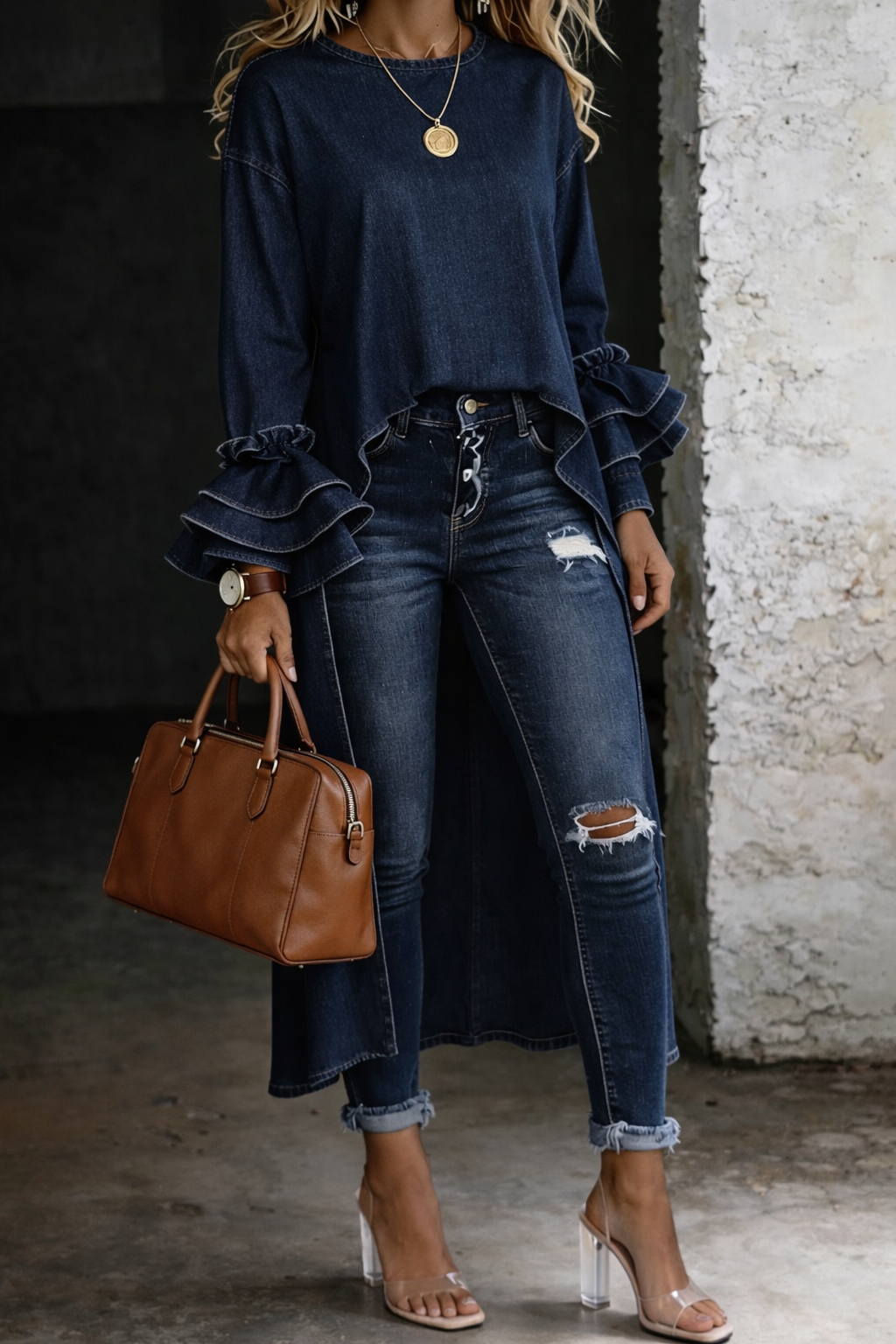 Ashley | Casual V-Neck Top with 3/4 Sleeves
