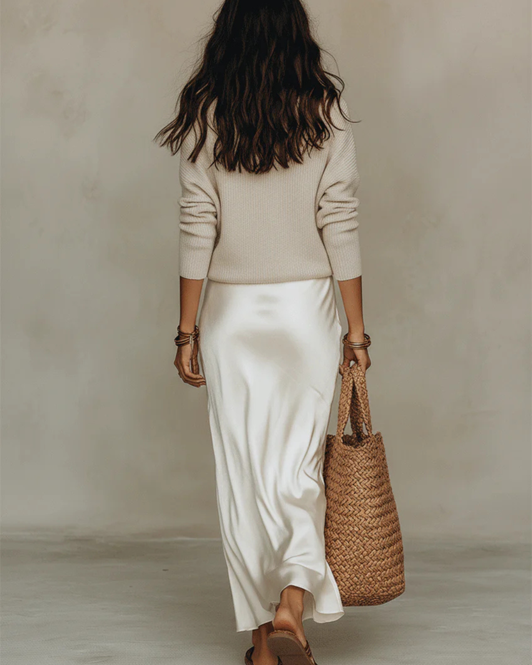 Kimberley | Elegant Midi Dress & Knit Sweater Two-Piece Set