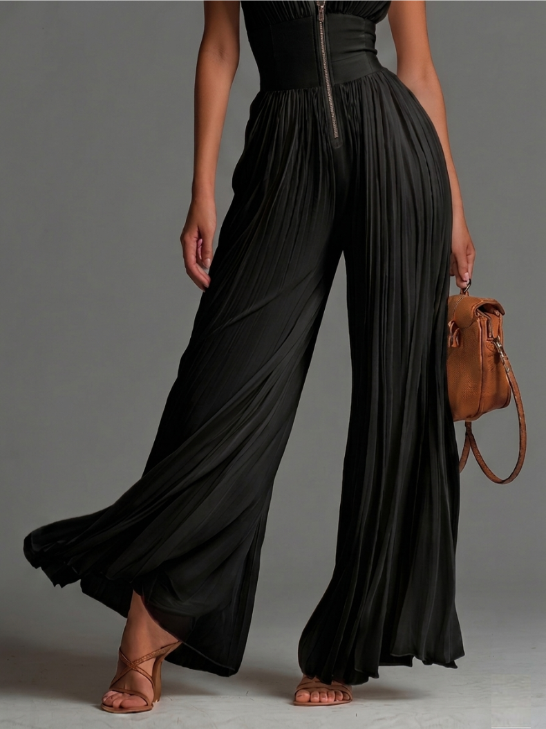 Hailey | Pleated Chiffon Jumpsuit