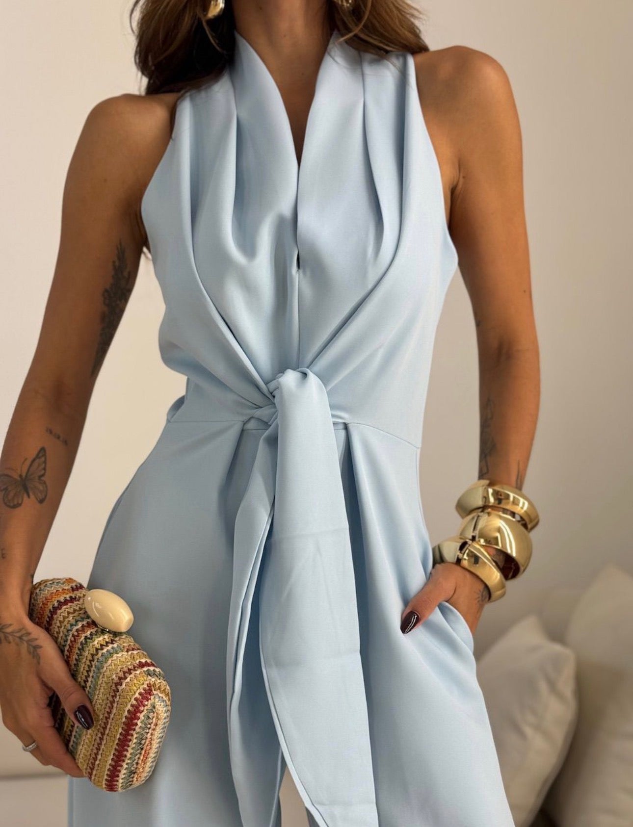 Doris - Elegant Tie-Waist Jumpsuit