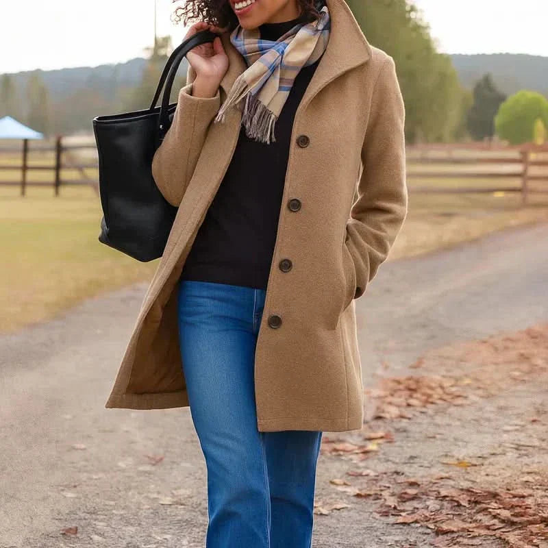 Noelle | Heritage Wool Button Coat