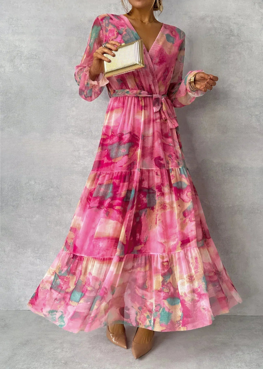 Sage | Floral Wrap Dress