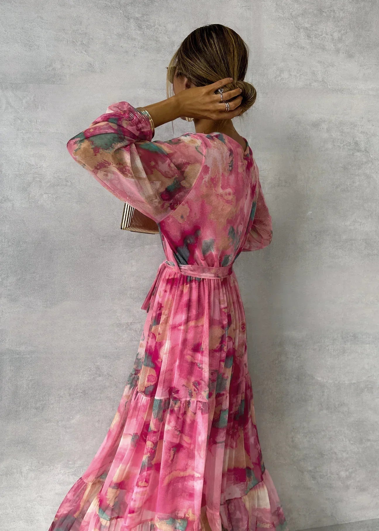 Sage | Floral Wrap Dress