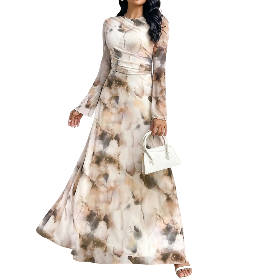 Celeste | Tie-Dye Mesh Print Dress