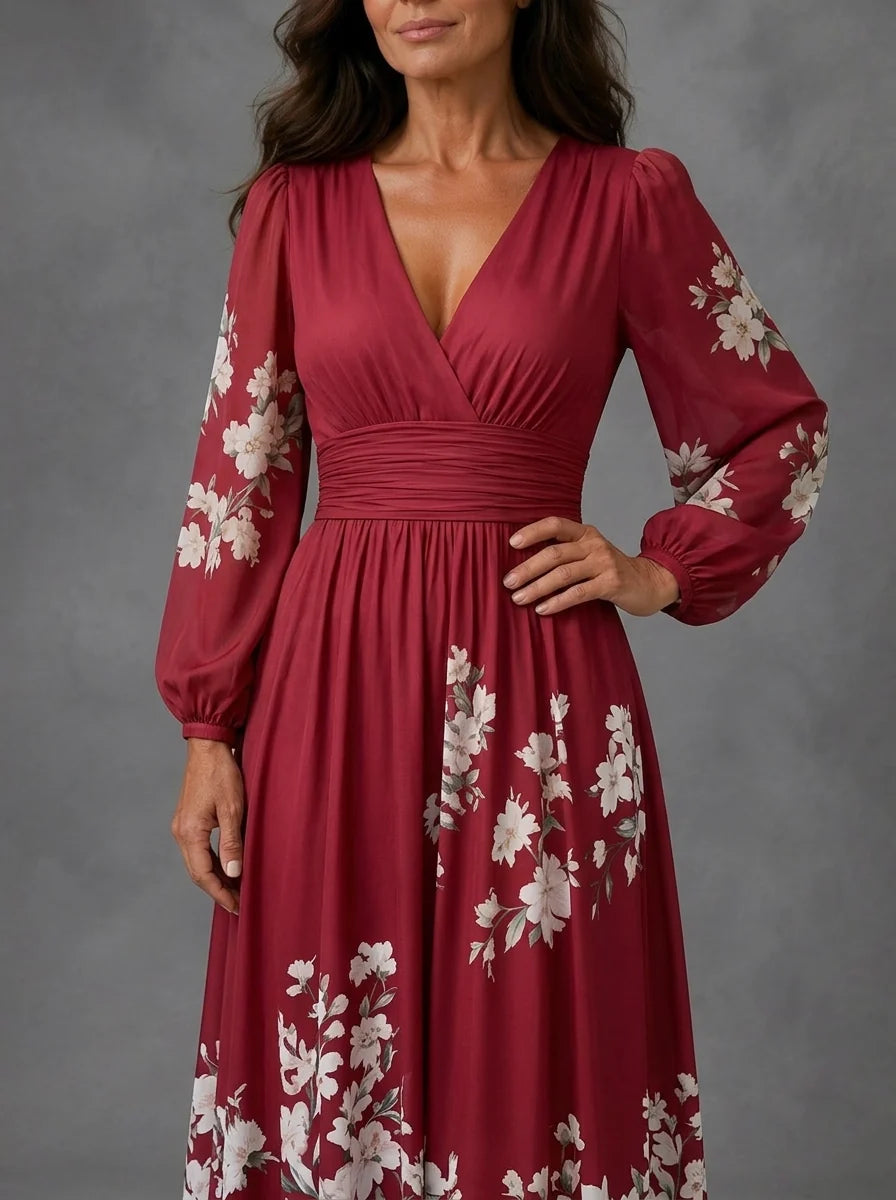 Mathilda | Floral Chiffon Dress