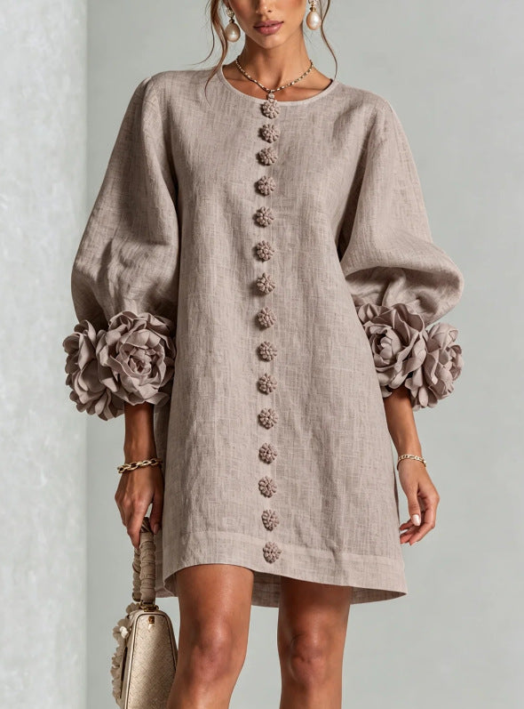 Lysha | Floral Button-Down Mini Dress
