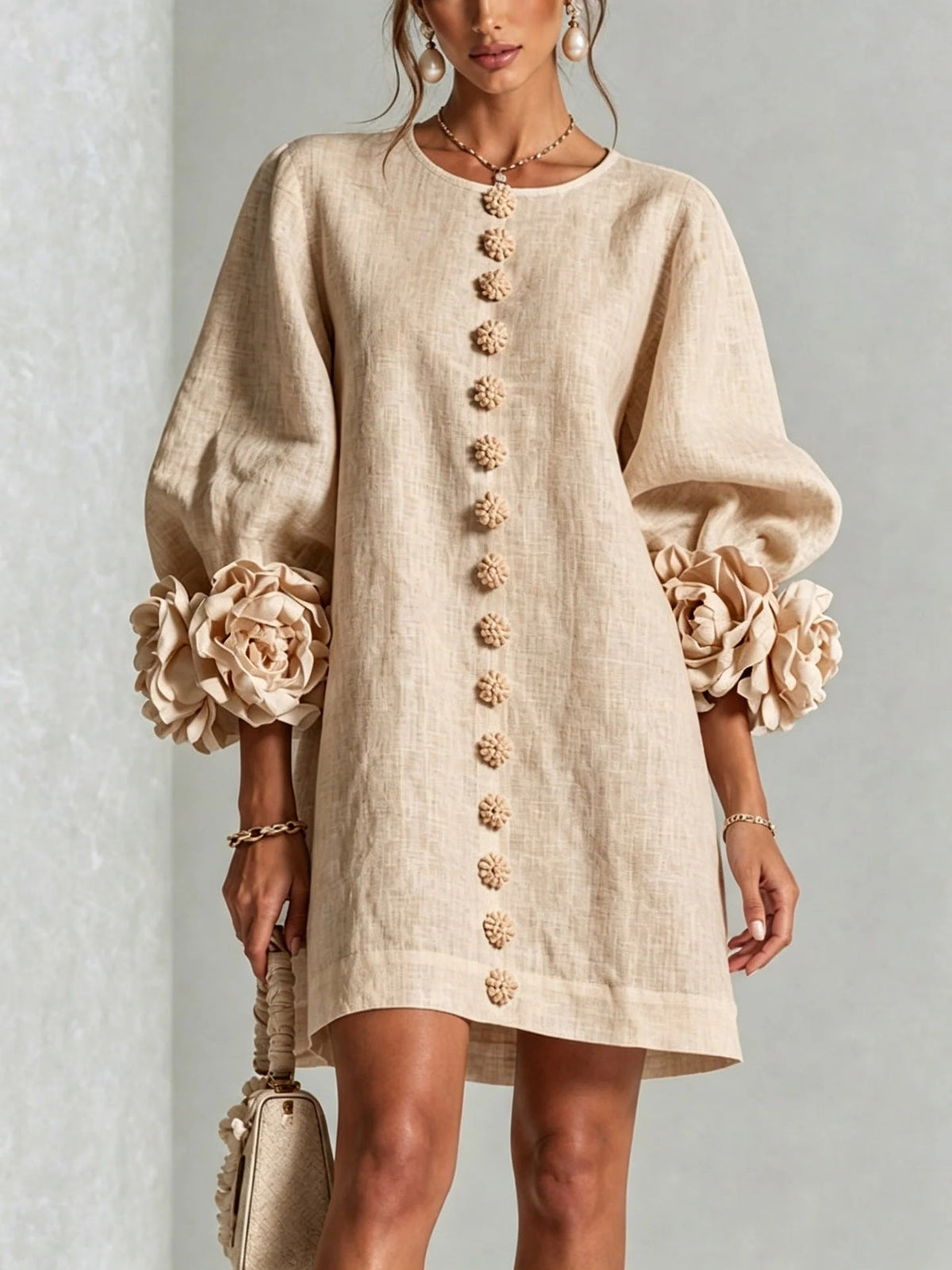 Lysha | Floral Button-Down Mini Dress
