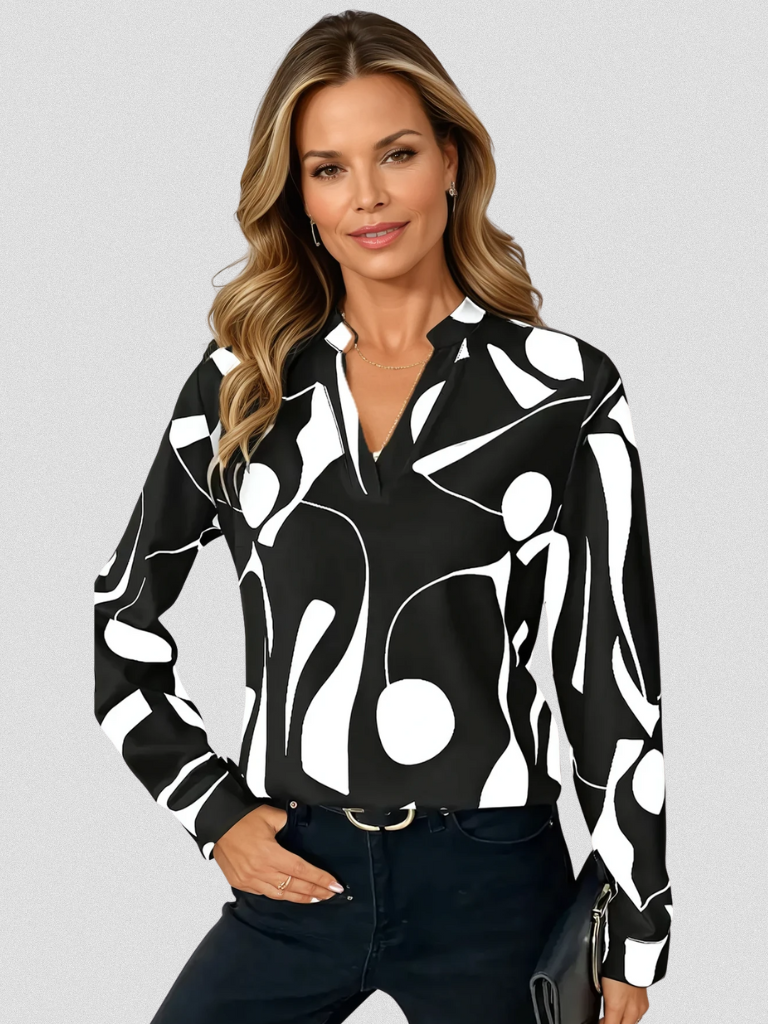 June | LYRA SATIN LOOK BLOUSE