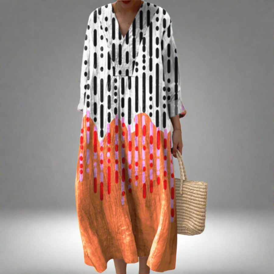KIARA | ELEGANT GEOMETRIC DRESS