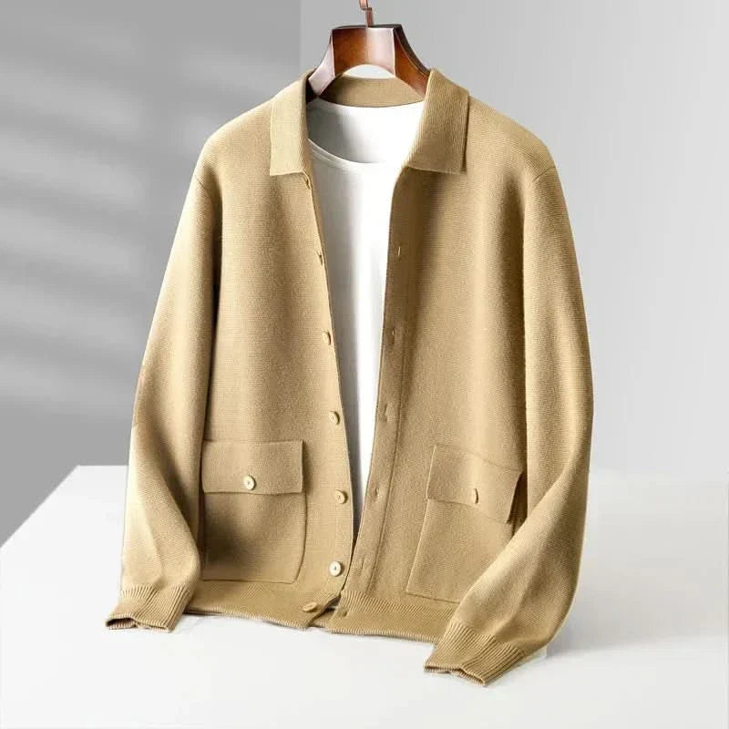 Milano | Cashmere Button-Front Cardigan with Collar