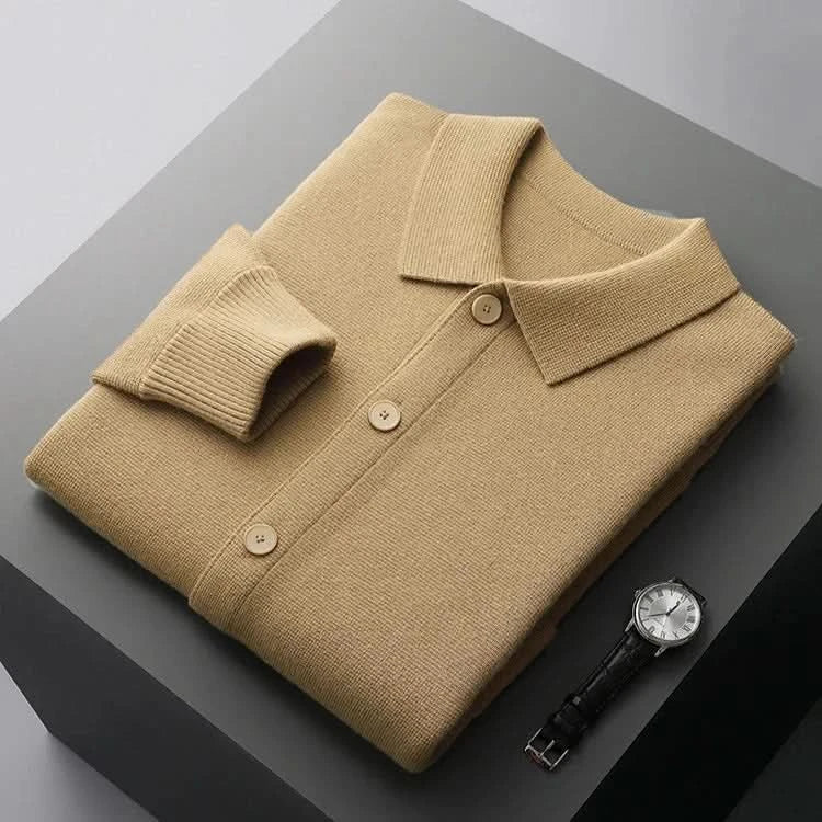 Milano | Cashmere Button-Front Cardigan with Collar