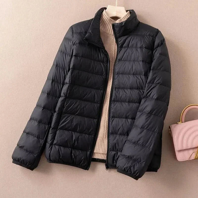 Eira | Lightweight Down Puffer Jacket with Stand Collar